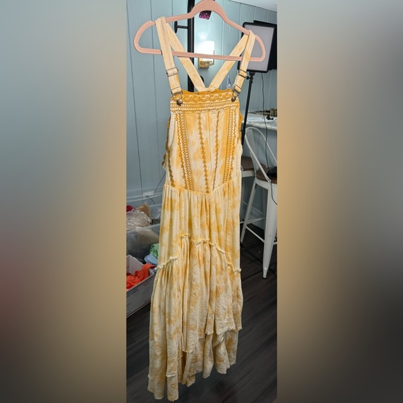 NWT Free People Bali Devon Skirtall - Italian straw / gold - S - Picture 6 of 10